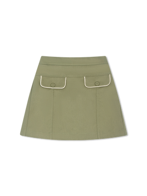 Green Garden w/ Cream Piping Claire Skirt