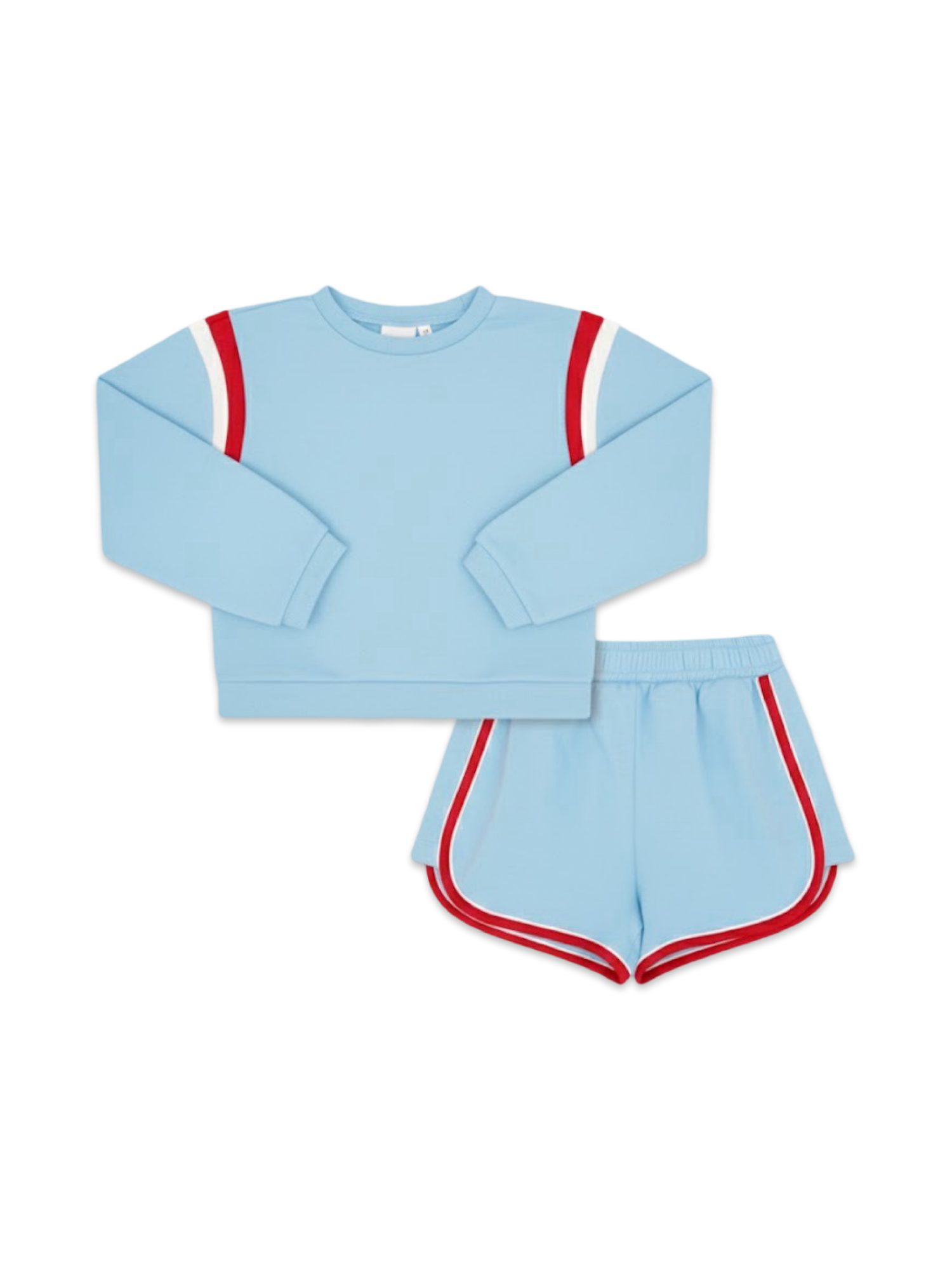 Game Day Light Blue w/ Red & White Ellie Everyday Set