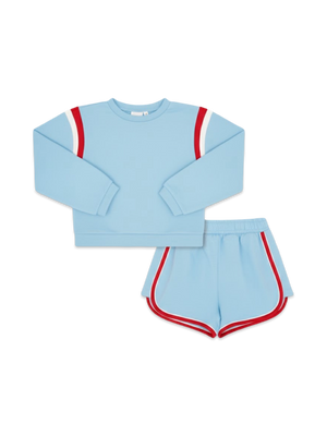 Game Day Light Blue w/ Red & White Ellie Everyday Set