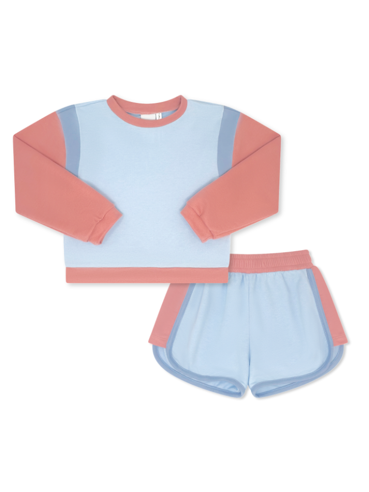 Lake Blue Knit, Pembroke Pink Ellie Everyday Set