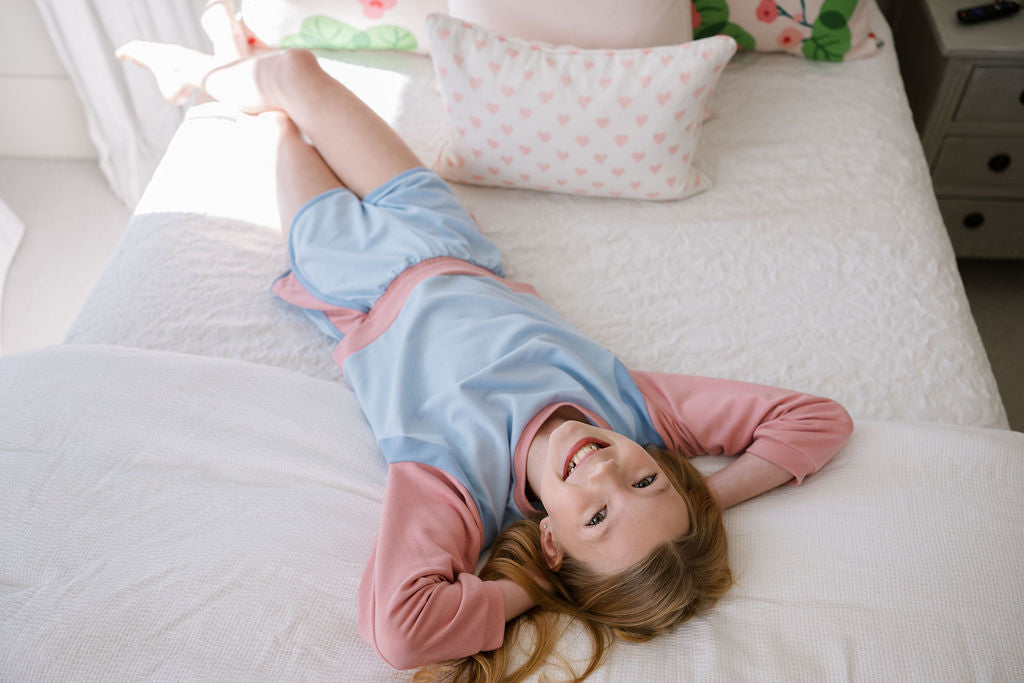 Lake Blue Knit, Pembroke Pink Ellie Everyday Set