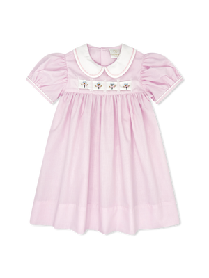Baby Pink Minigingham, Snowman, Bows, Crayons, Holly Ruth Ribbon Dress