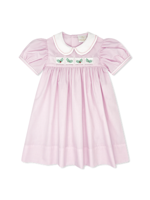 Baby Pink Minigingham, Snowman, Bows, Crayons, Holly Ruth Ribbon Dress
