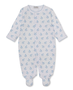 Light Blue Gingham Rockers Footie