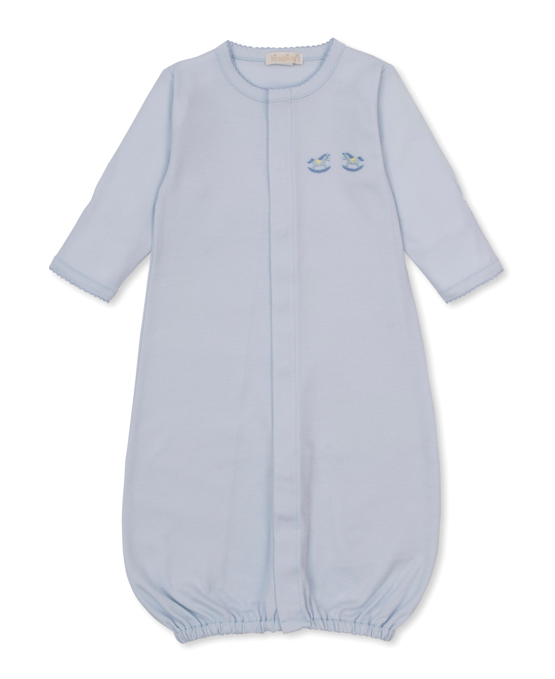 Light Blue Fall Medley Converter Gown w/ Hand Embroidery