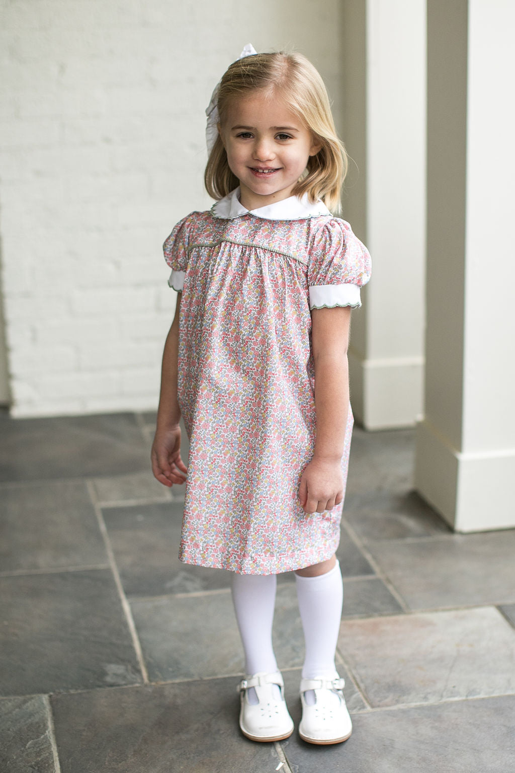Autumn Garden Memory Making Scallop Dress