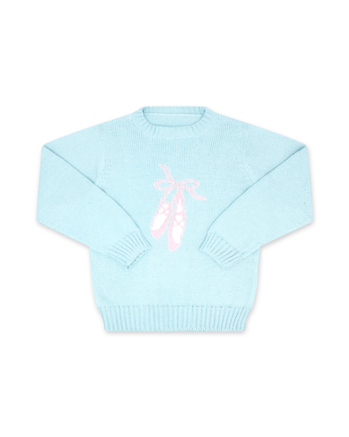 Blue/Pink Ballet Slipper Cozy Up Sweater
