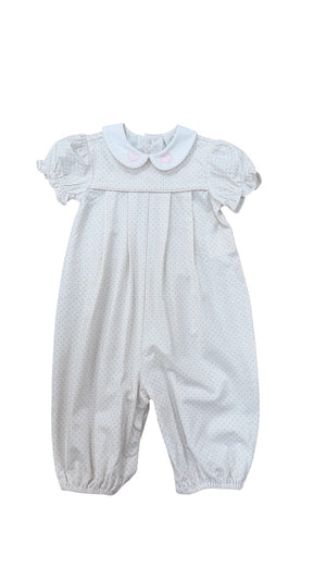 Precious Pink Bitty Dot w/ Heart Emb Leighann Longall