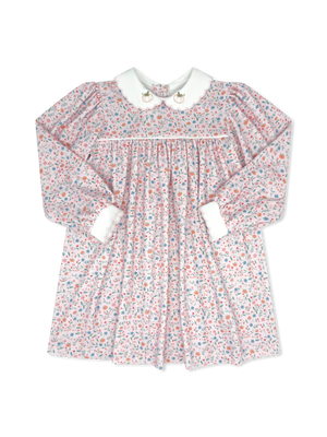 Pumpkin Grove Floral LS Dress
