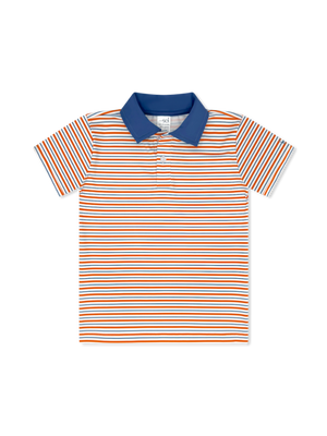 Orange Spice & Baton Rouge Blue Stripe, Baton Rouge Blue Collar Parker Polo