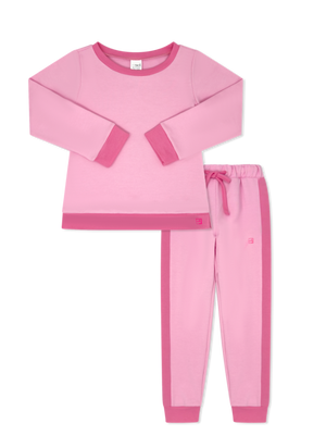 Cotton Candy Pink, Powder Pink Welting Selena Jogger Set
