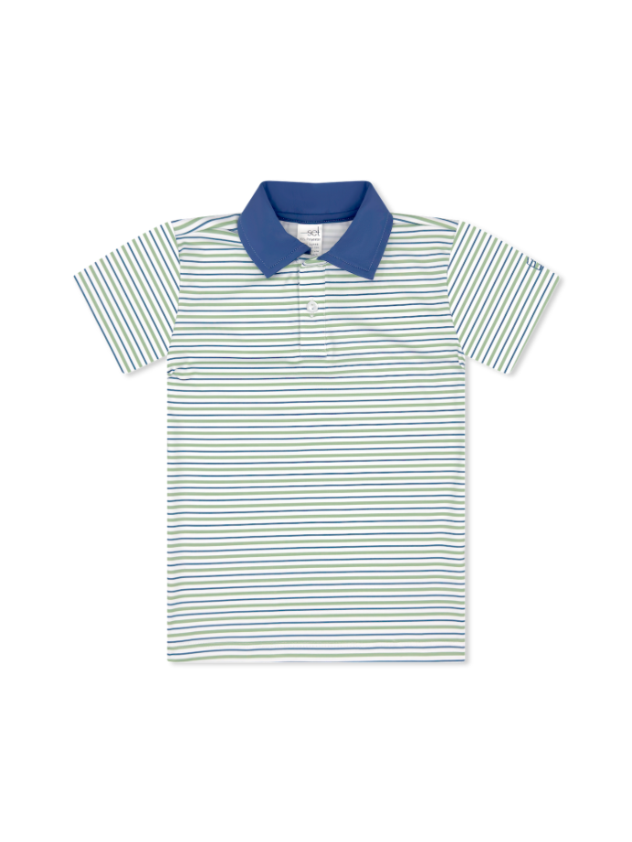 Pistachio Green Stripe Parker Polo