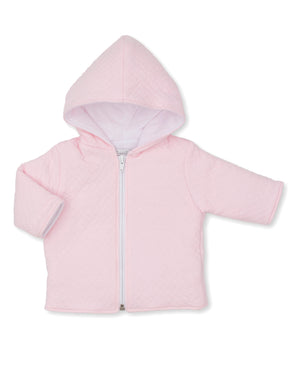 Pink Classic Jacquard Padded Zip Jacket