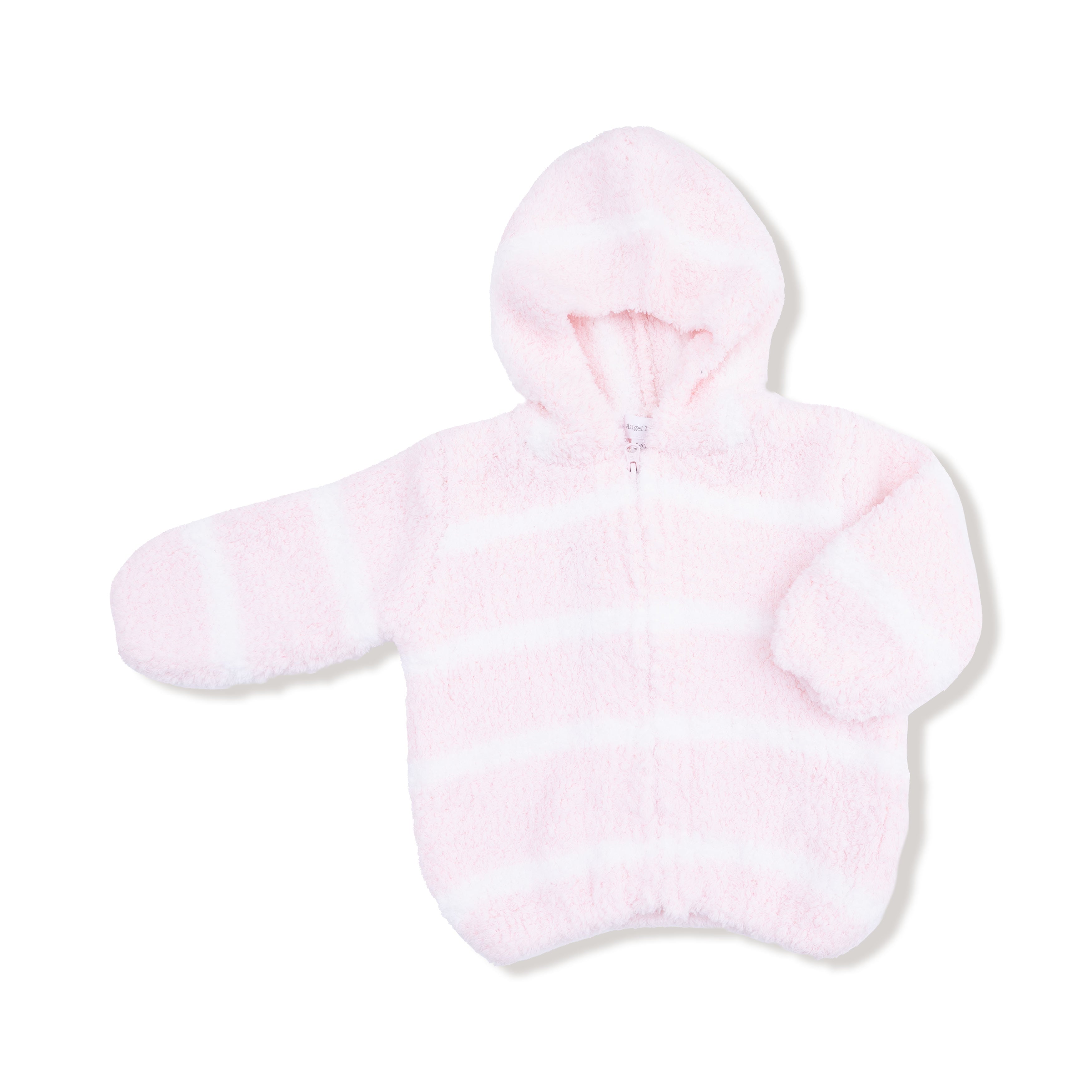 Pink/Ivory Stripe Chenille Hoodie
