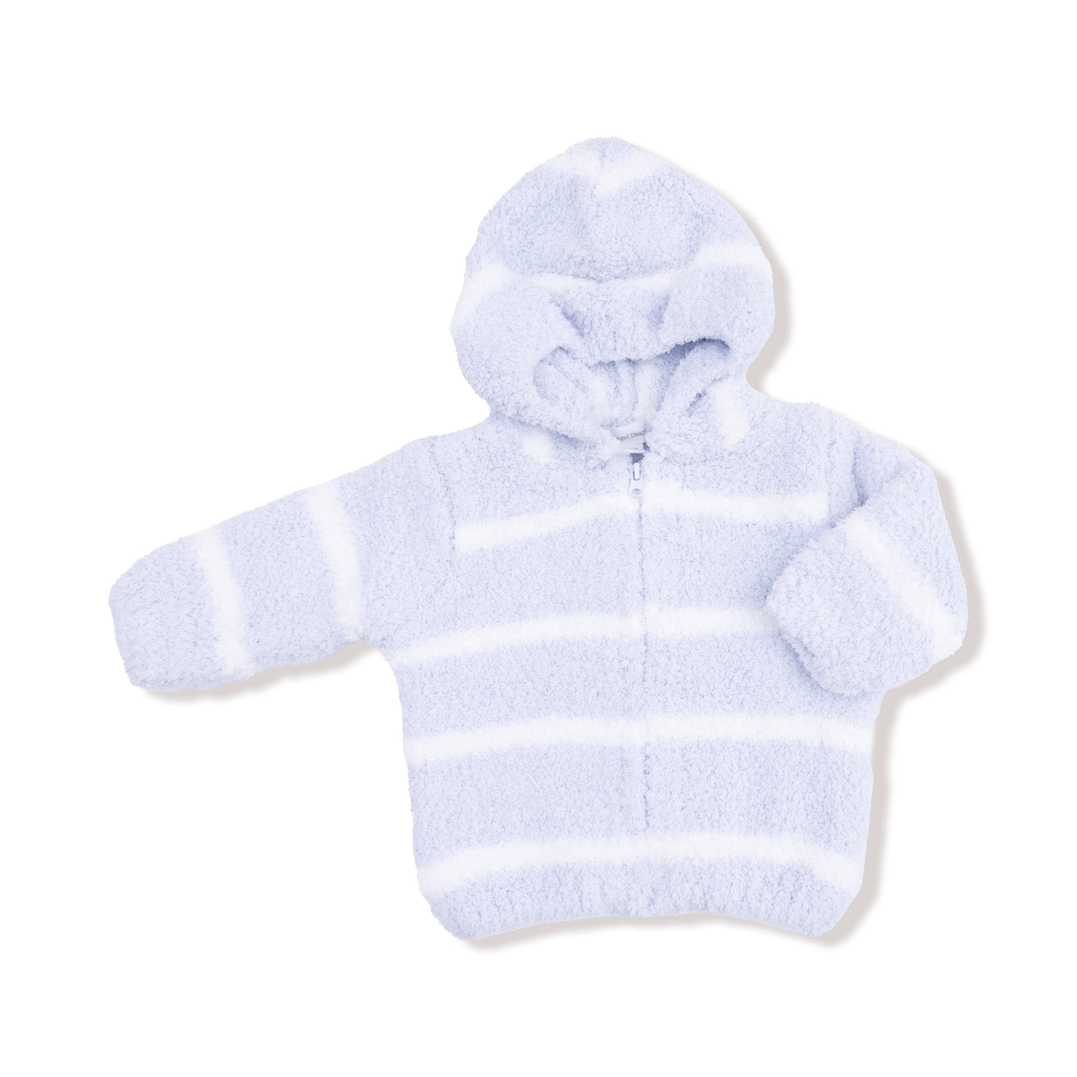Light Blue/Ivory Stripe Chenille Hoodie