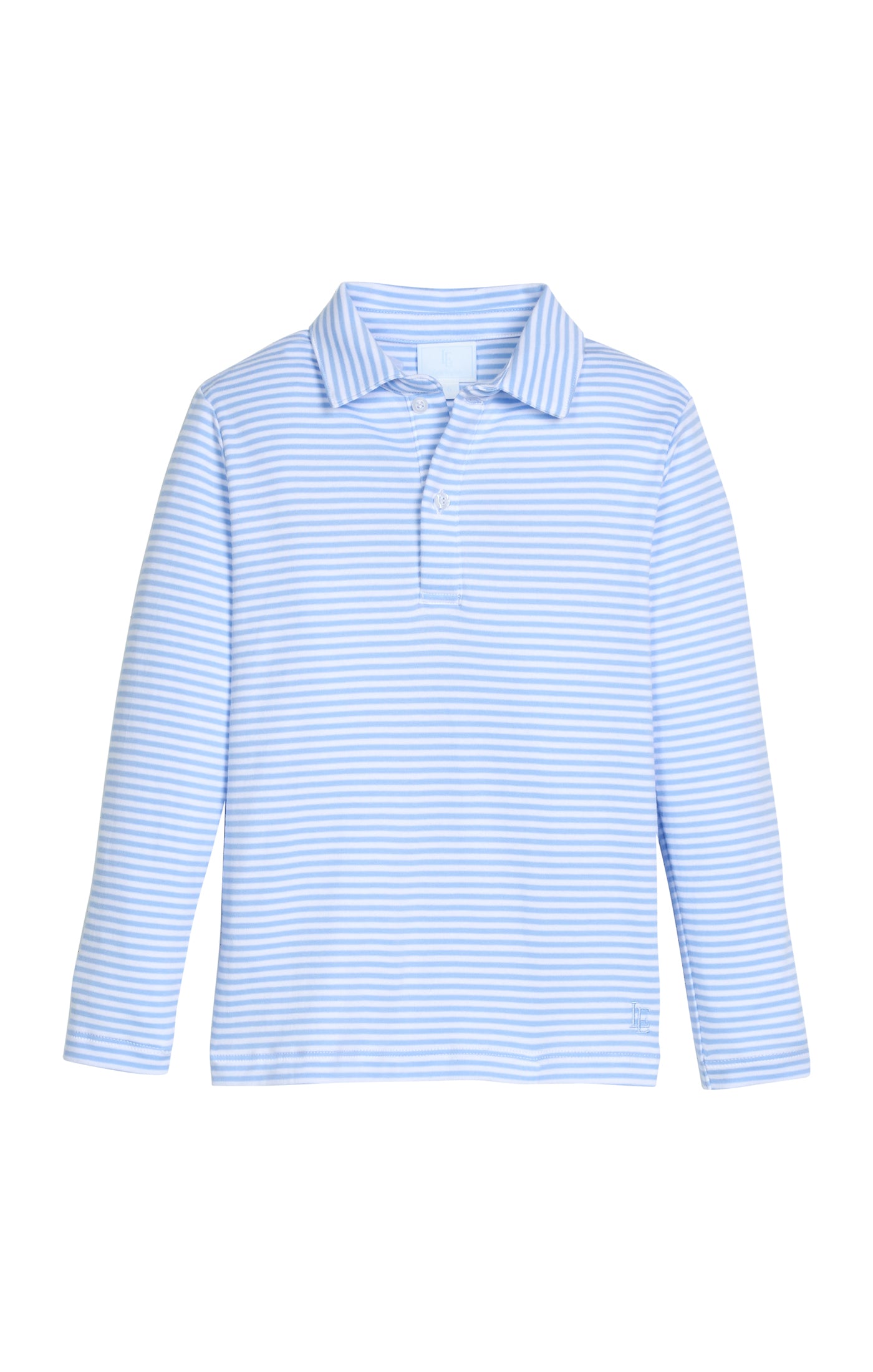 Light Blue Stripe LS Polo