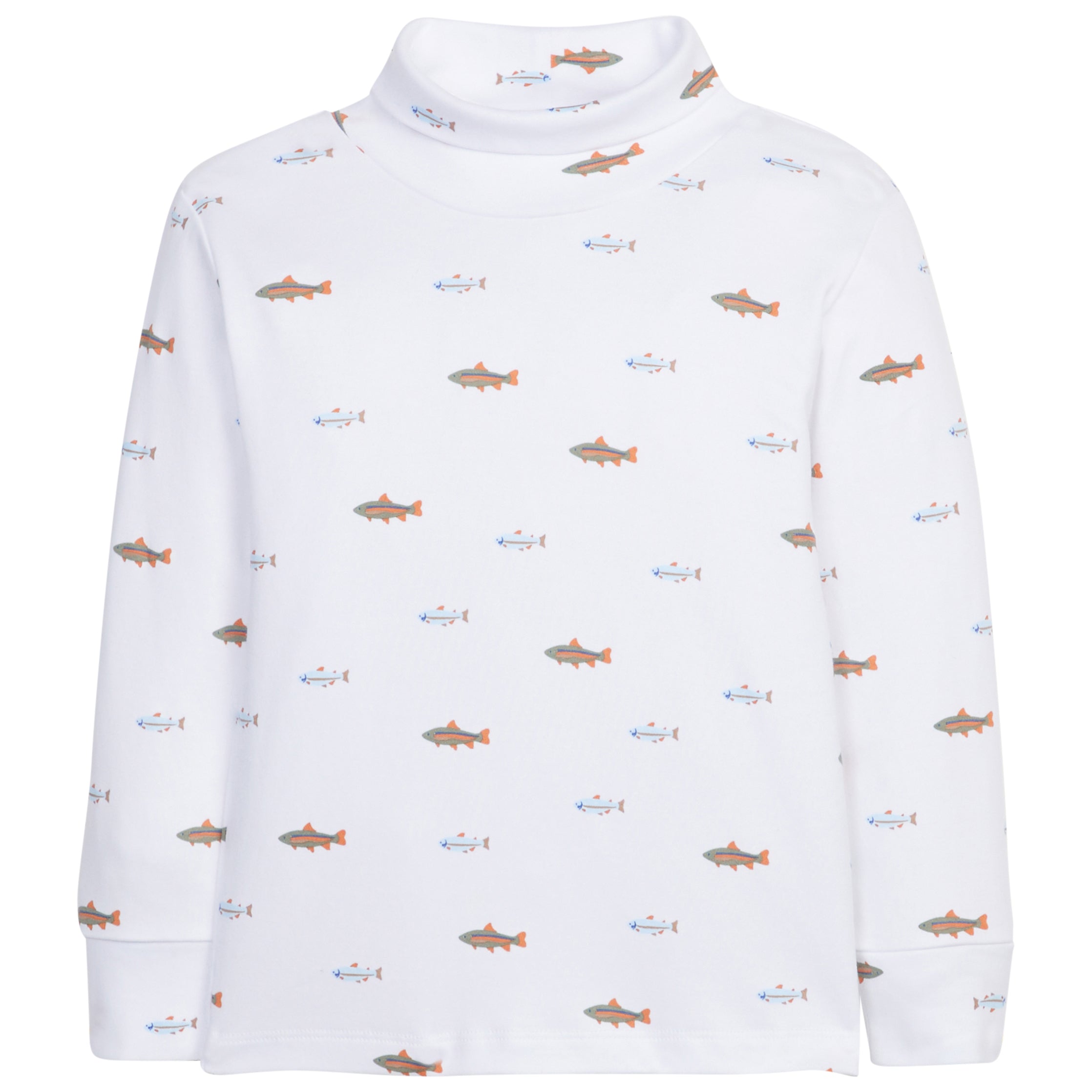 Fish Printed Turtleneck