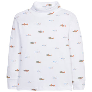 Fish Printed Turtleneck
