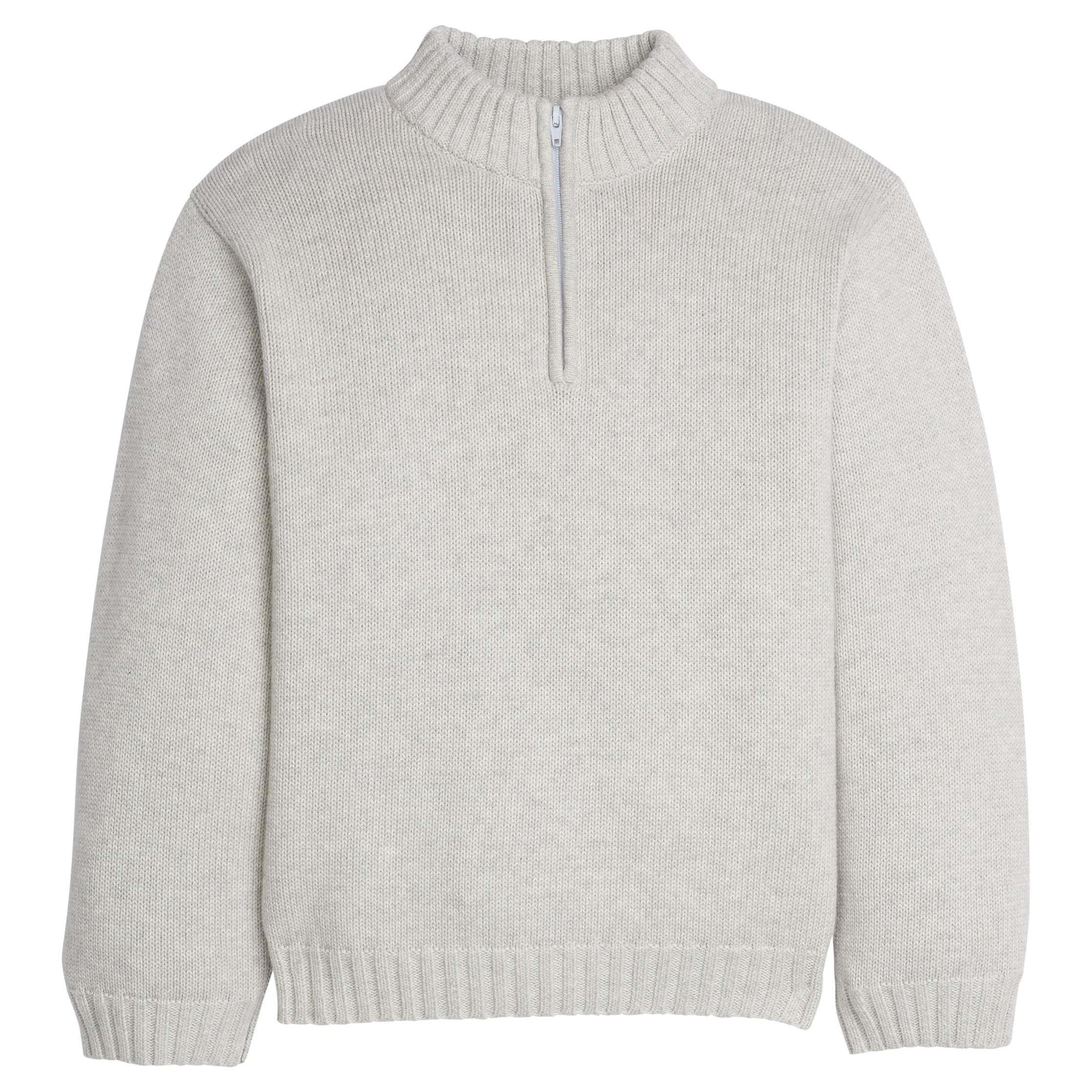 Gray Quarter Zip Sweater