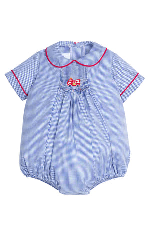Fire Truck Chest Smocked Bubble