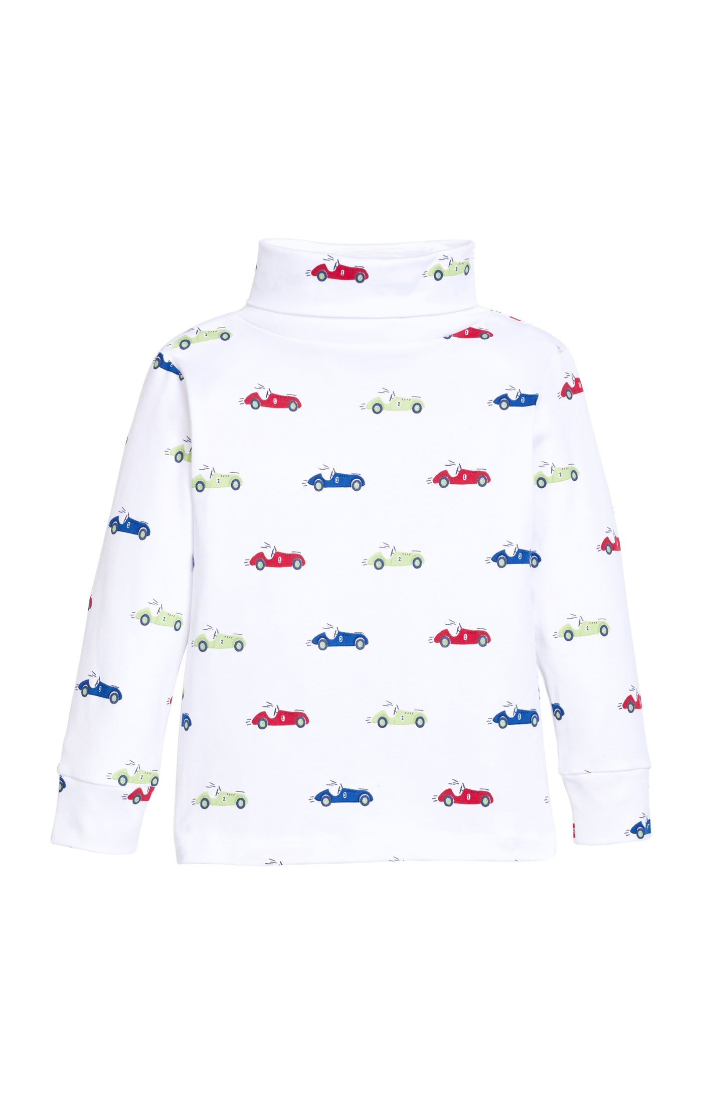 Race Cars Printed Turtleneck