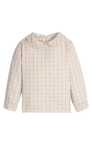 Durham Windowpane Peter Pan Shirt