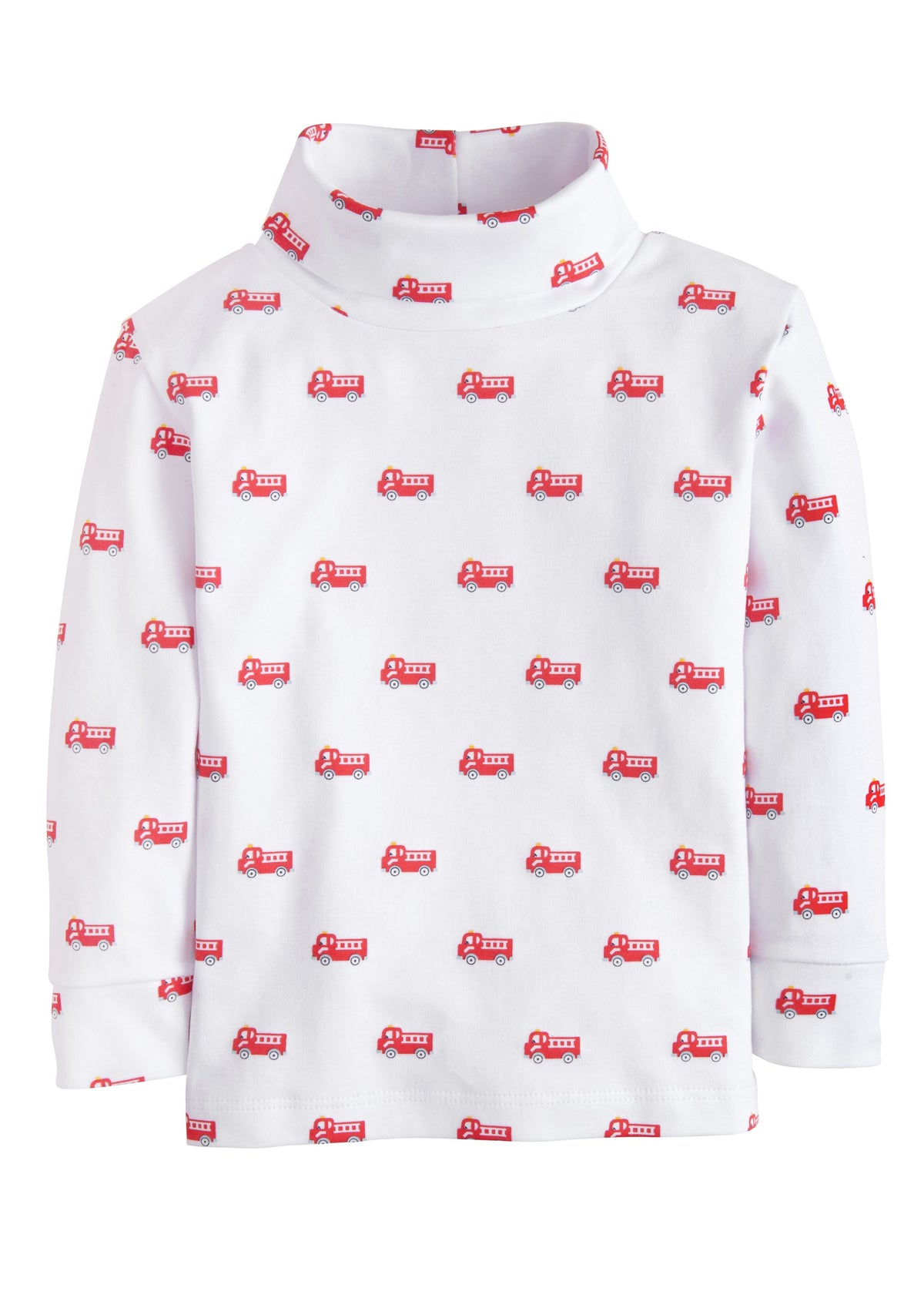 Fire Trucks Printed Turtleneck