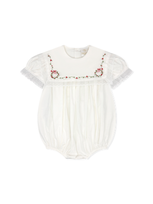 White Batiste & Lace Wreath Hope Chest Bubble