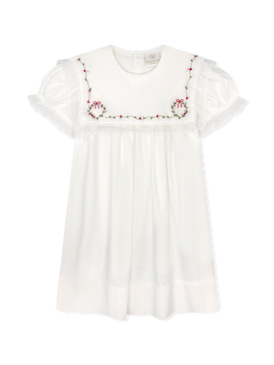 White Batiste & Lace Wreath Hope Chest Dress