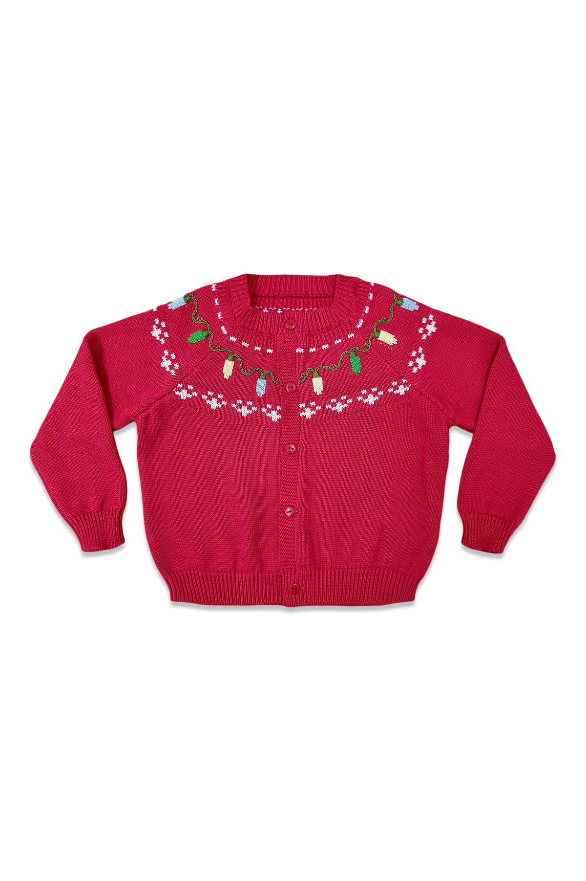 Red w/ Christmas Lights Fair Isle Sweater