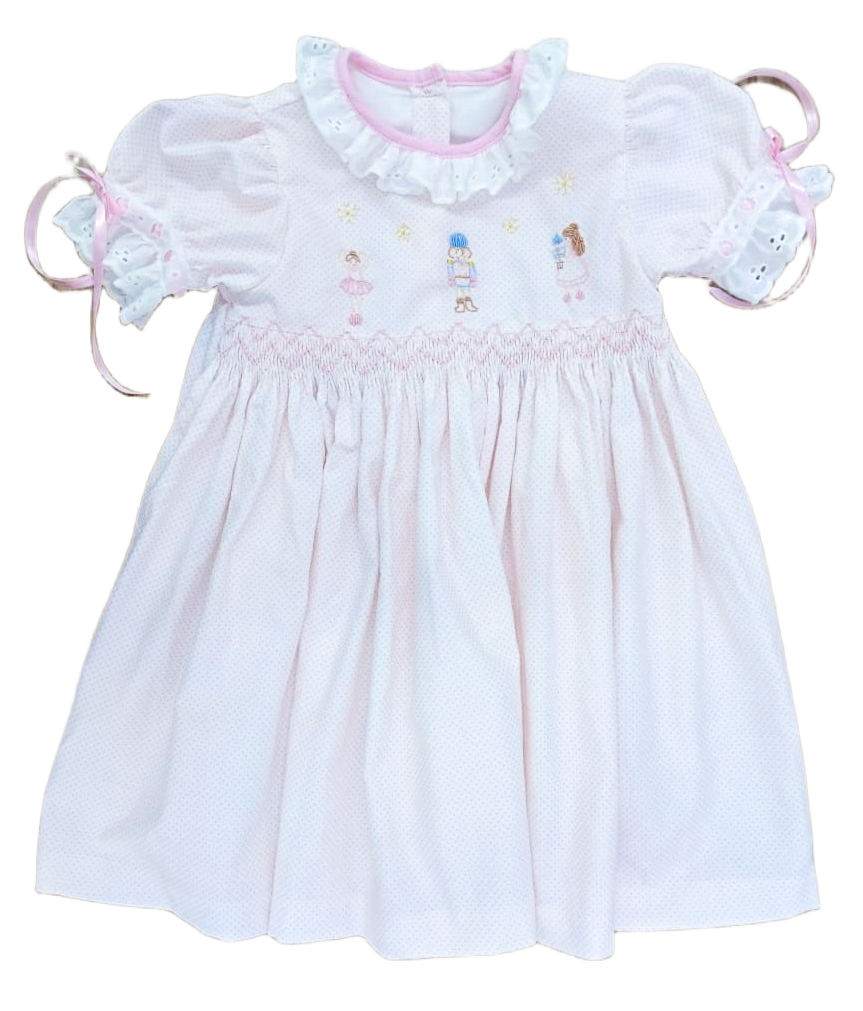 Pink Bitty Dot Cord w/ Nutcracker Clara Dress