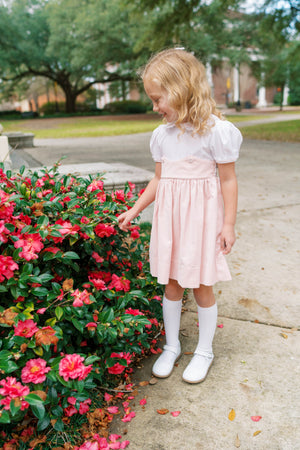 Petite Pink Velvet Sundays Best Dress