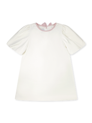 Winter White Velvet w/ Petite Pink Velvet Hallie Dress