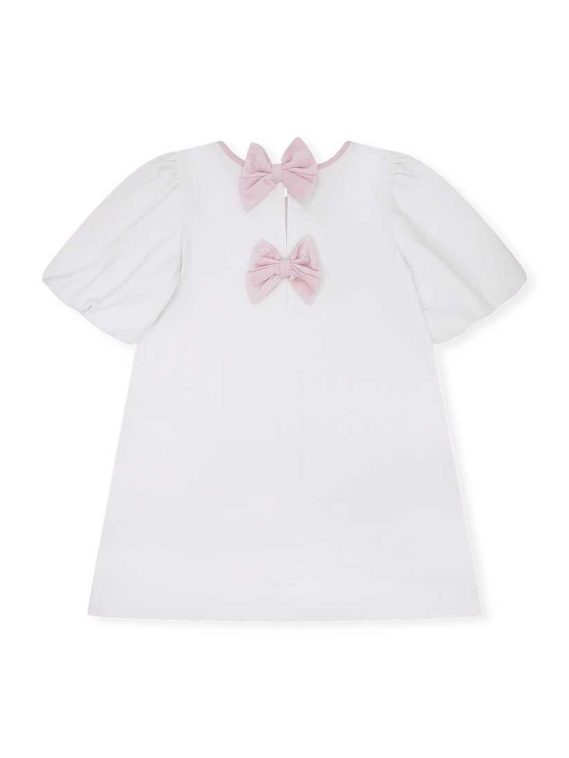 Winter White Velvet w/ Petite Pink Velvet Hallie Dress