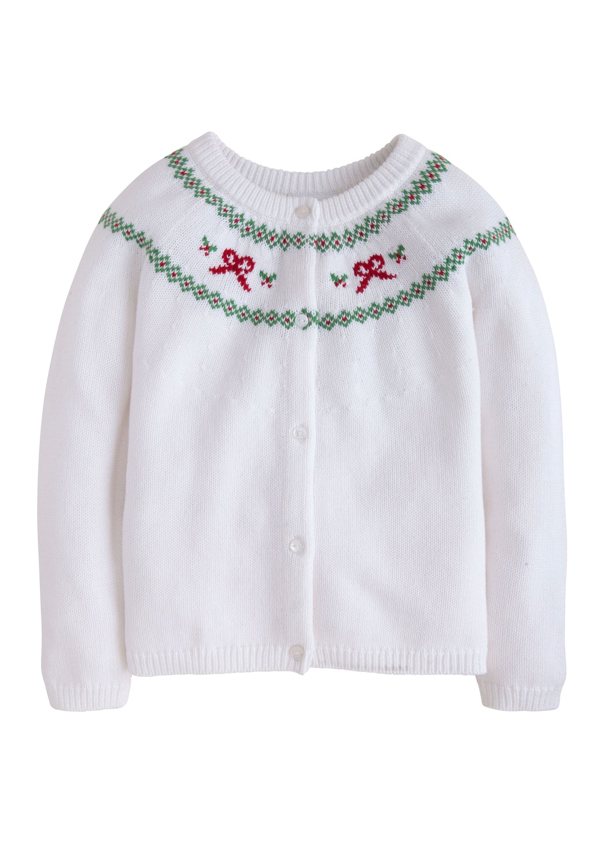 Holiday Bow Fair Isle Cardigan