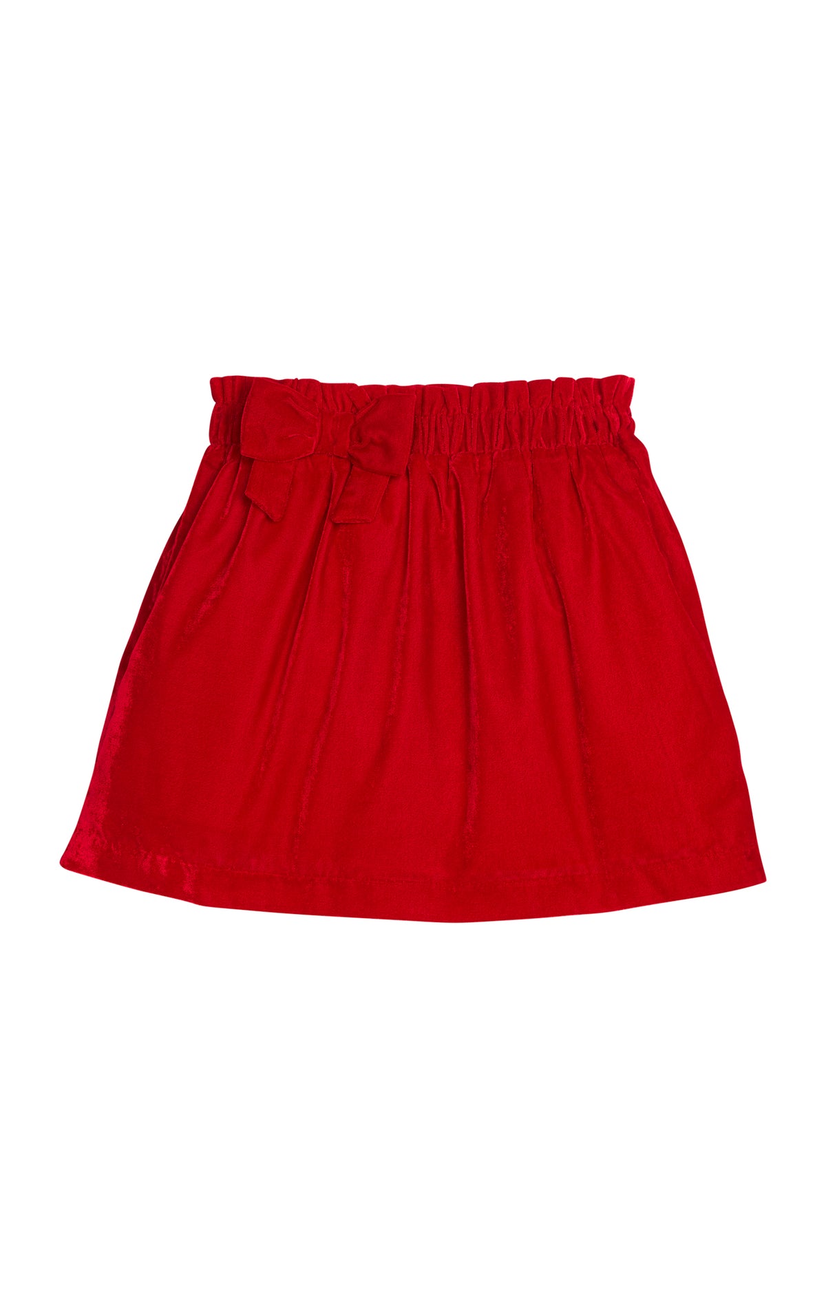 Red Velvet Paperbag Bow Skirt