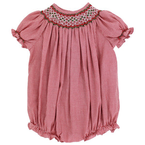 Christmas Check Geometrics Bishop Romper