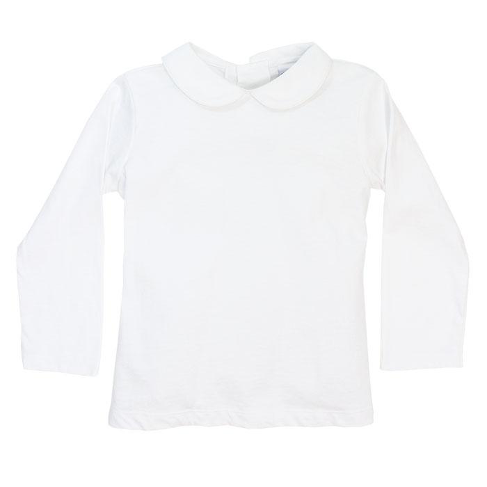 White Knit Unisex LS Piped Shirt