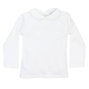 White Knit Unisex LS Piped Shirt