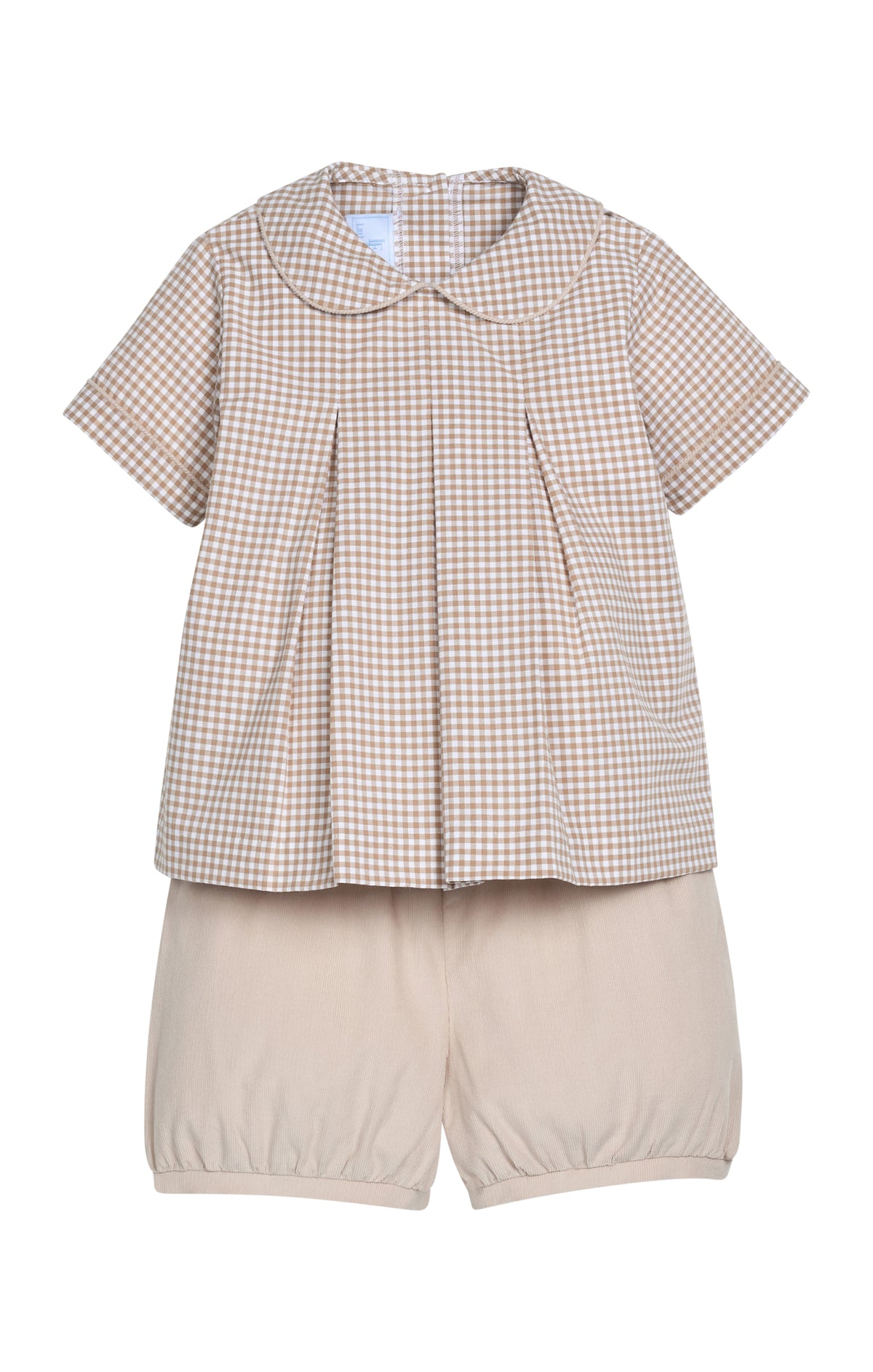 Khaki Gingham Carson Short Set