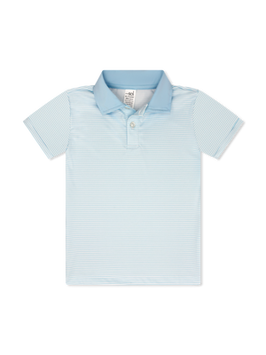 Cotton Candy Blue Ministripe Parker Polo