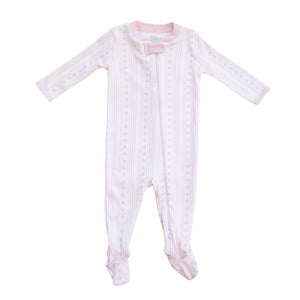 Pink Starlight Stripes Footie