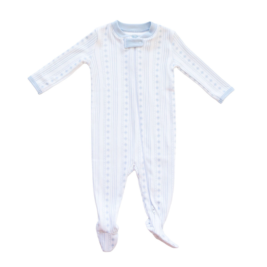 Blue Starlight Stripes Footie
