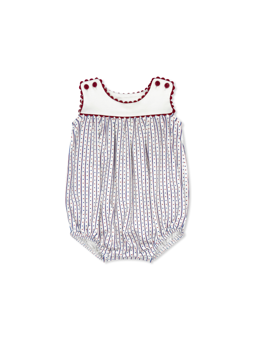 All American Red Ric Rac Charming Bubble