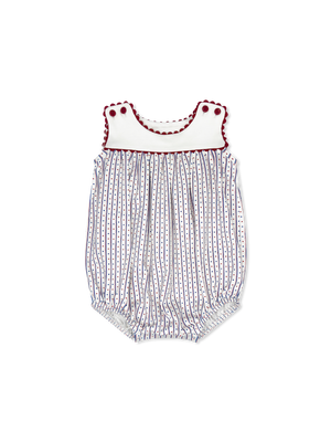 All American Red Ric Rac Charming Bubble