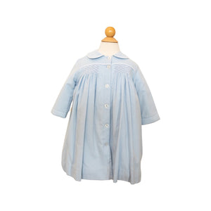 Blue Cord Smocked Coat & Bonnet (Toddler)