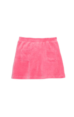 Patch Pocket Skort - Pink Faux Suede (Kid)