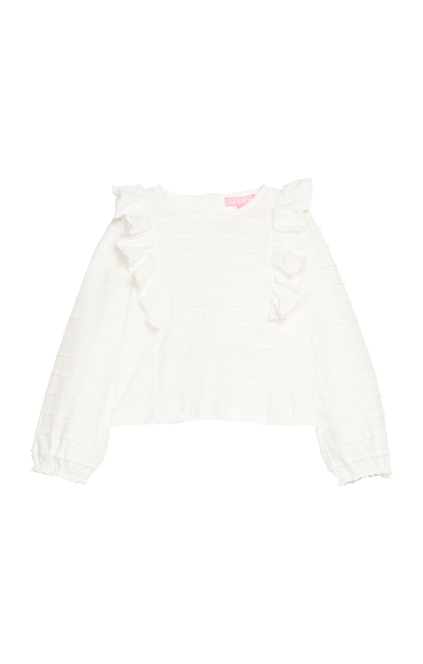 Ruffle Blouse - White Scallop