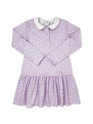 Darla Dropwaist Dress Long Sleeve - Be Mine, Cotton Candy Pink (Kid)