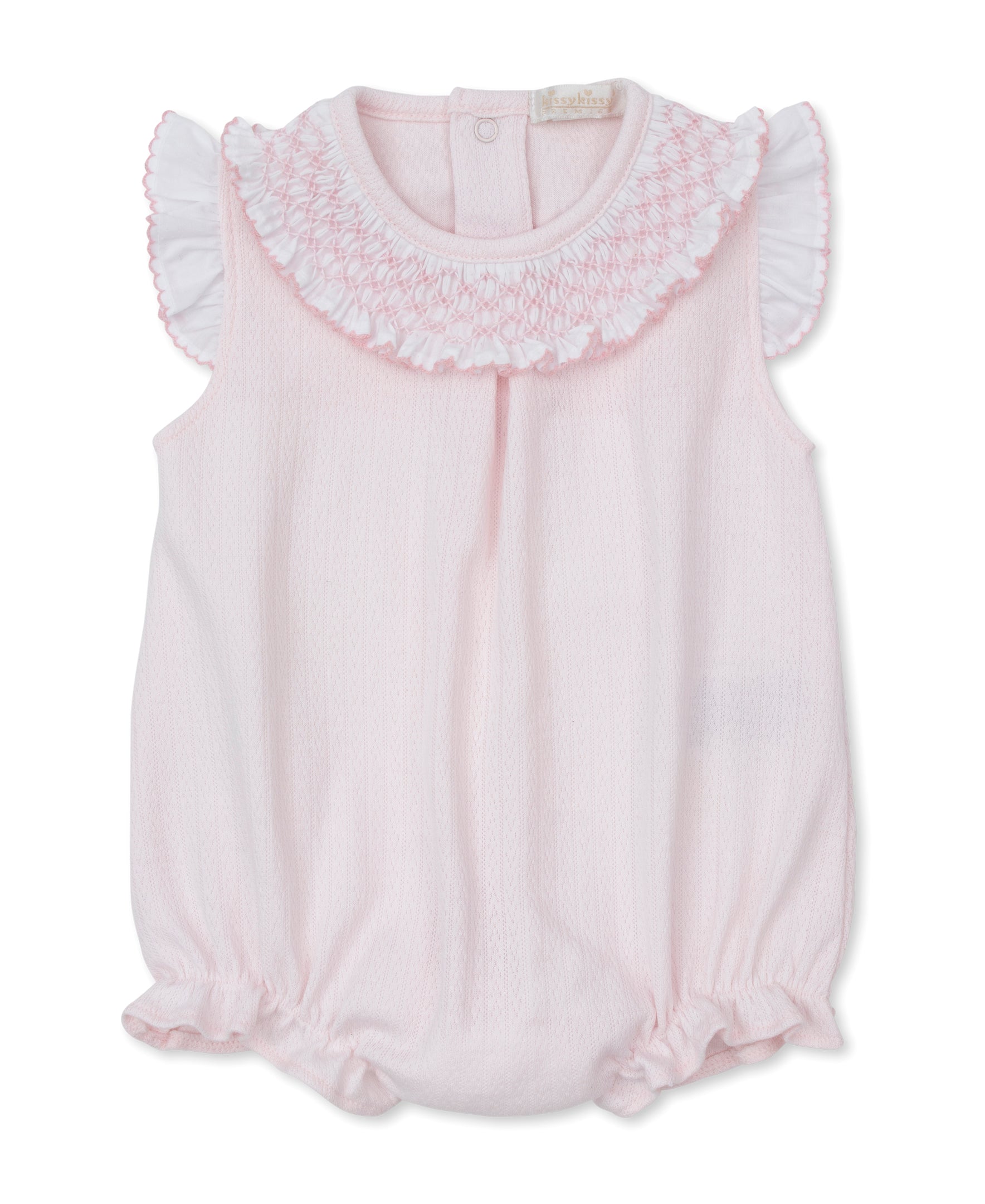 Pink Smocked Ruffle Bubble